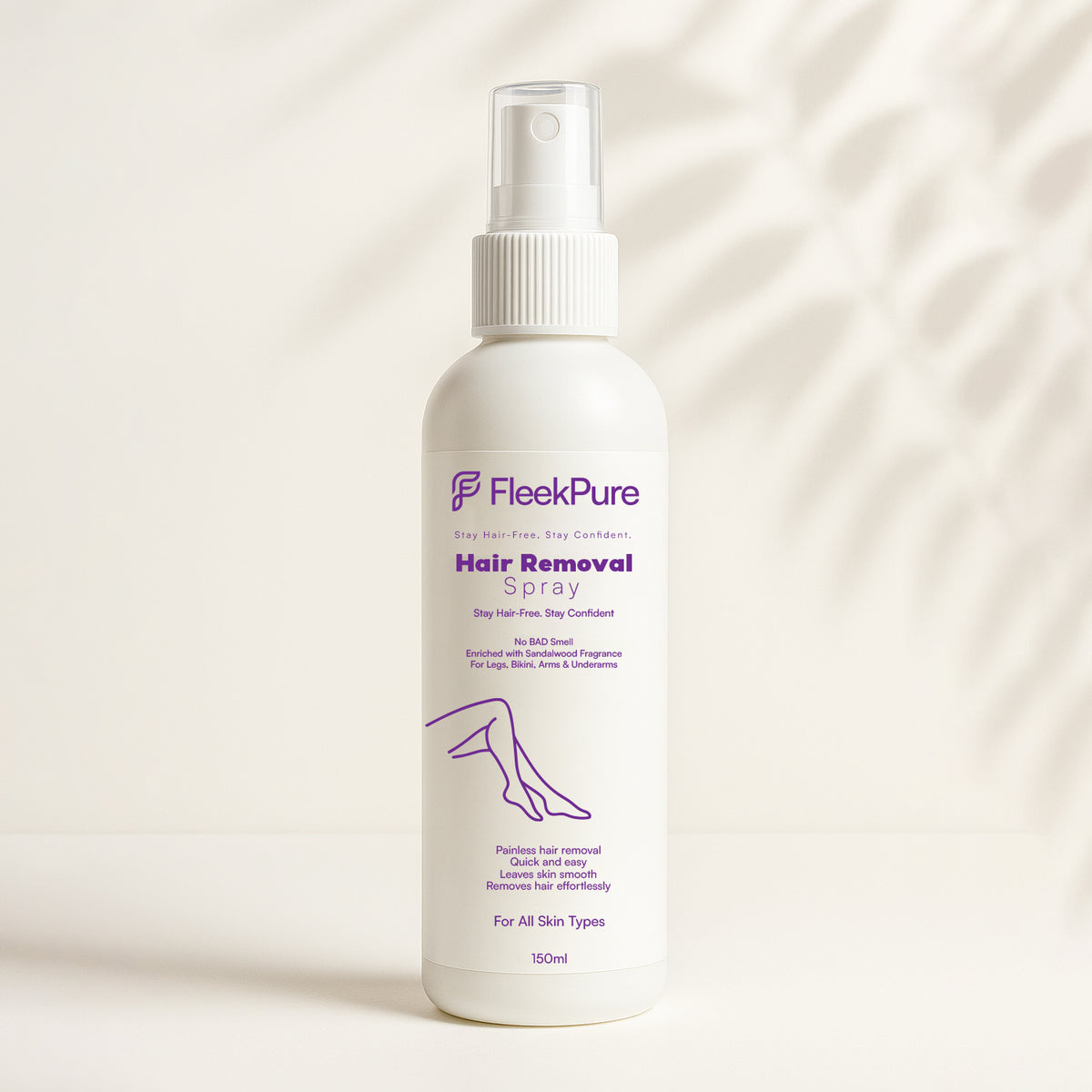 FleekPure Hair Removal Spray - Painless Full Body Solution
