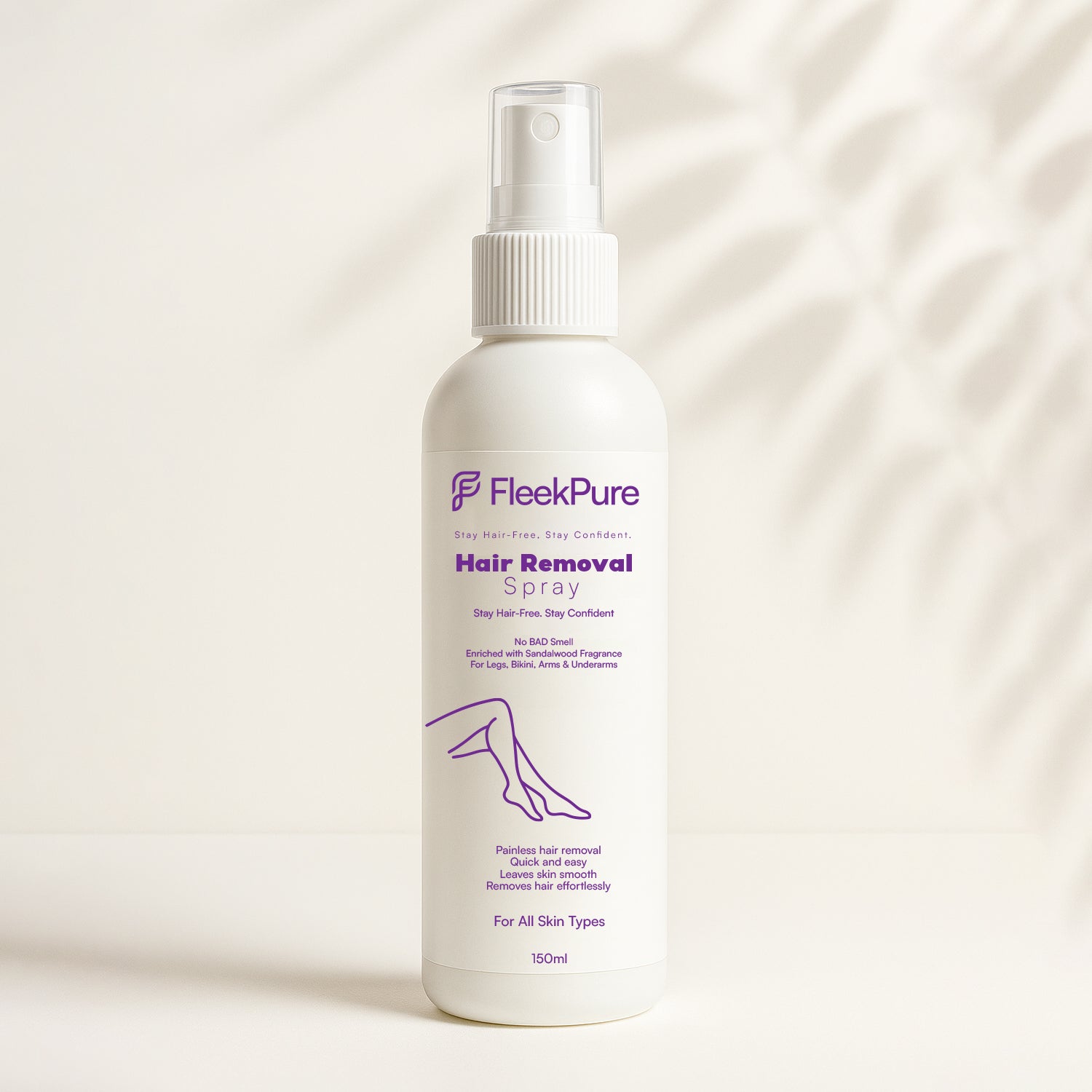 FleekPure Hair Removal Spray – Painless Full Body Solution