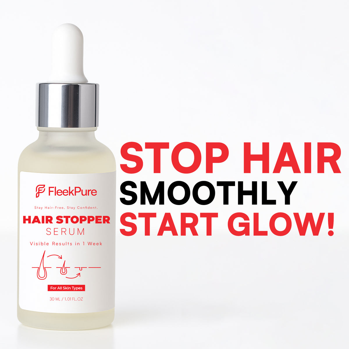 fleekpure hair stopper serum bottle