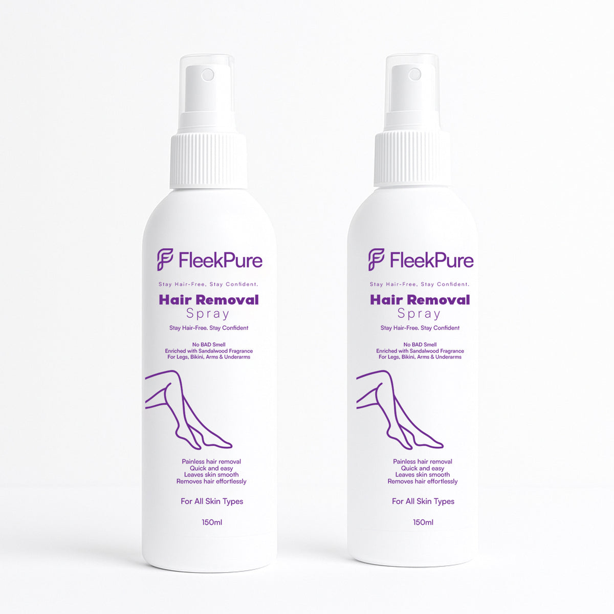 FleekPure Hair Removal Spray - Painless Full Body Solution