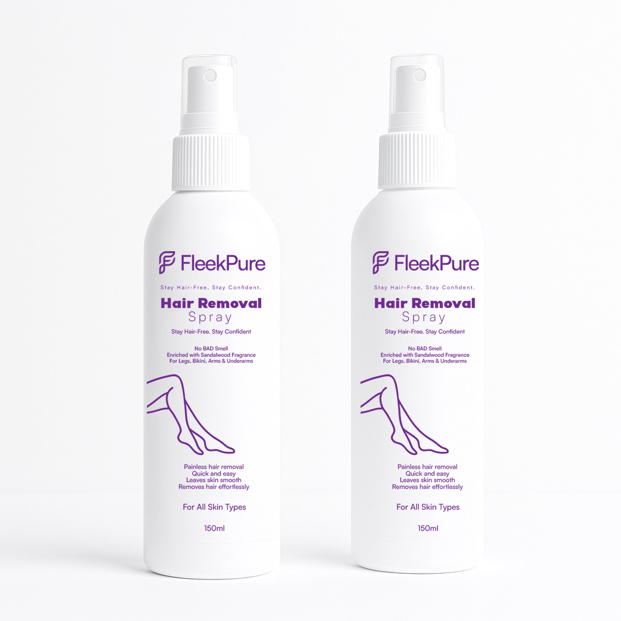 FleekPure Hair Removal Spray – Painless Full Body Solution